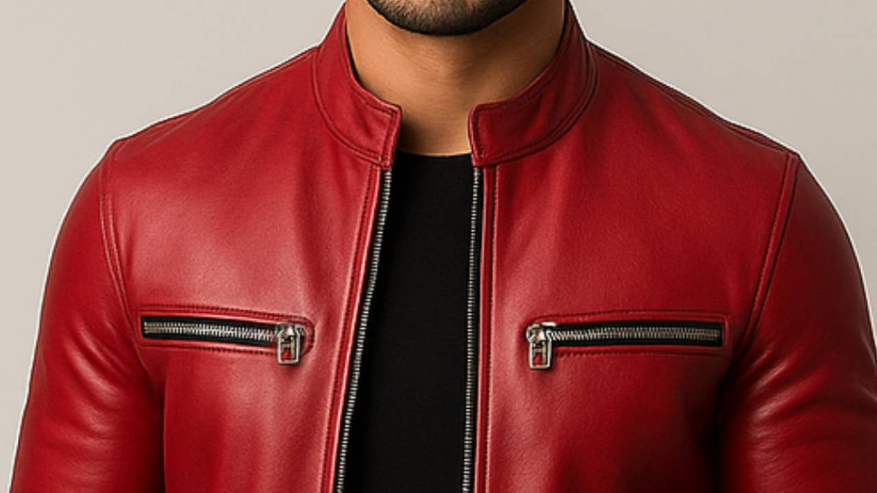Anthony Red Leather Jacket
