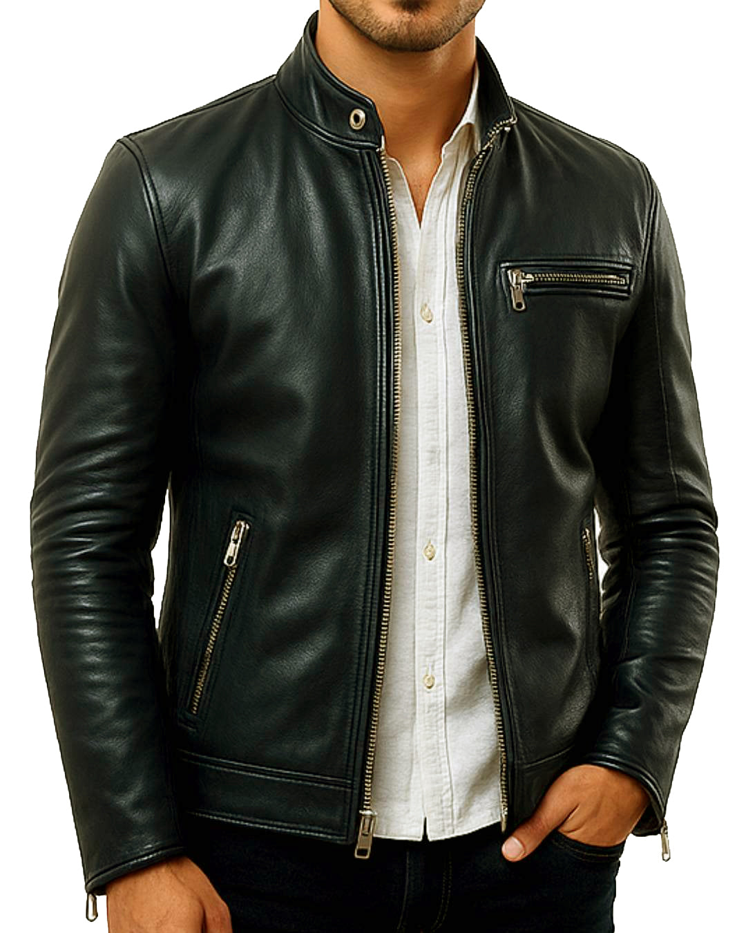 Black Leather Jacket for Men