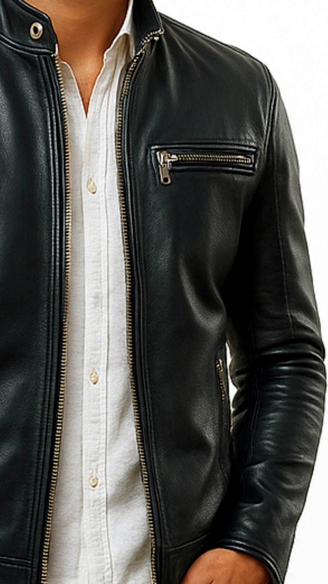 Black Leather Jacket for Men