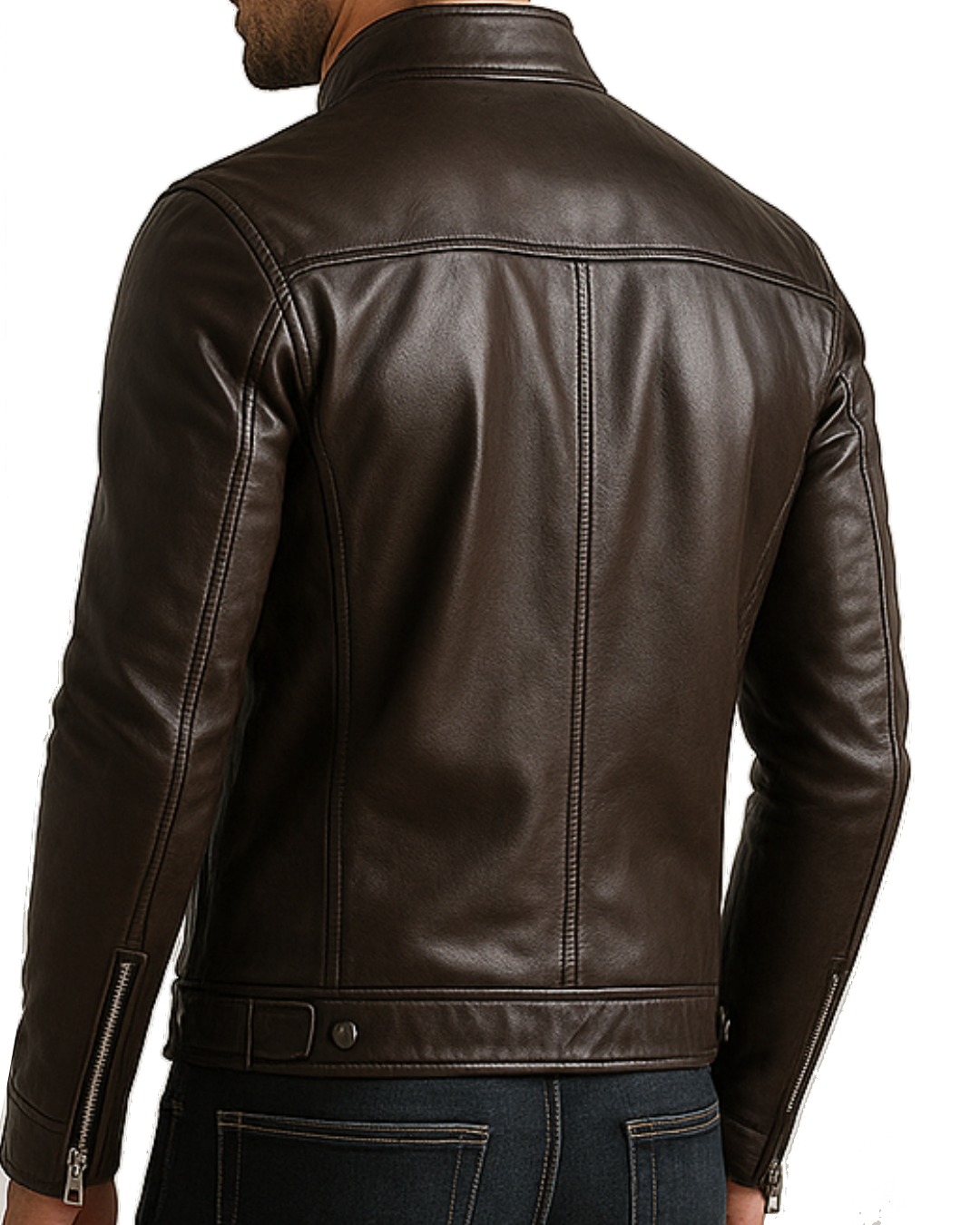 Brian Men Brown Leather Jacket