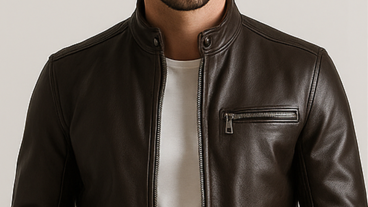 Brian Men Brown Leather Jacket