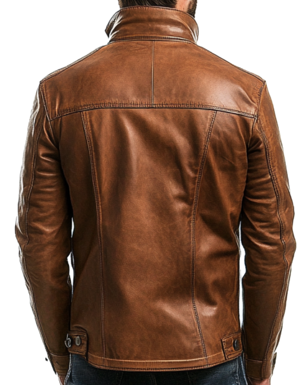 Brown Leather Jacket - Jacob Brown