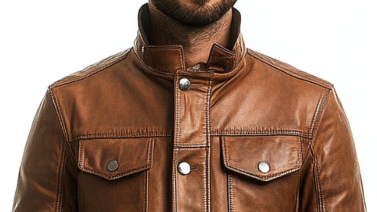 Brown Leather Jacket - Jacob Brown