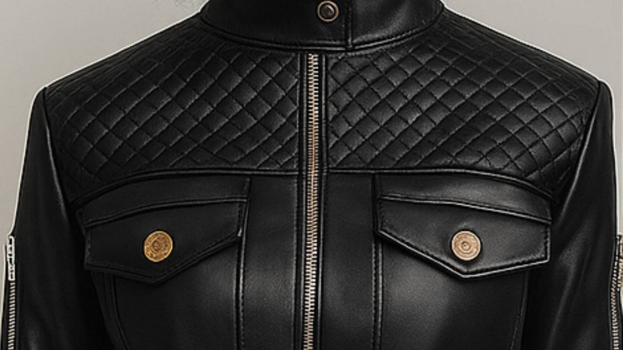 Designer Black Leather Jacket for Women