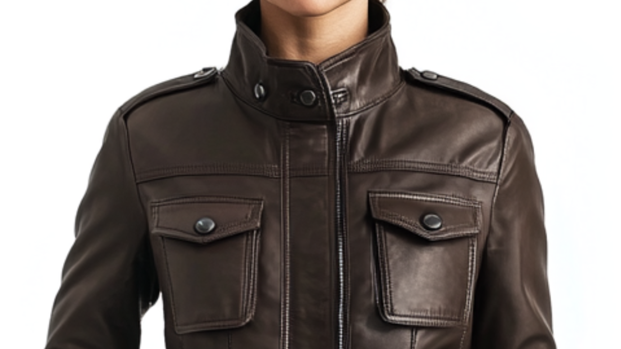 Emma Dark Brown Leather Jacket