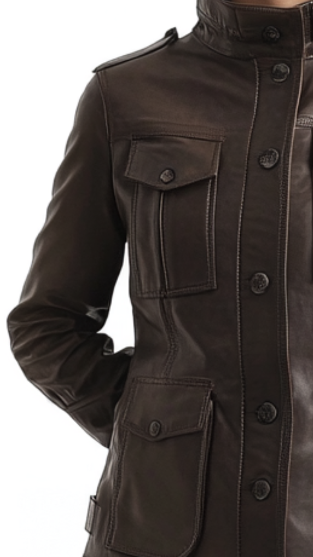 Evelyn Brown Leather Jacket