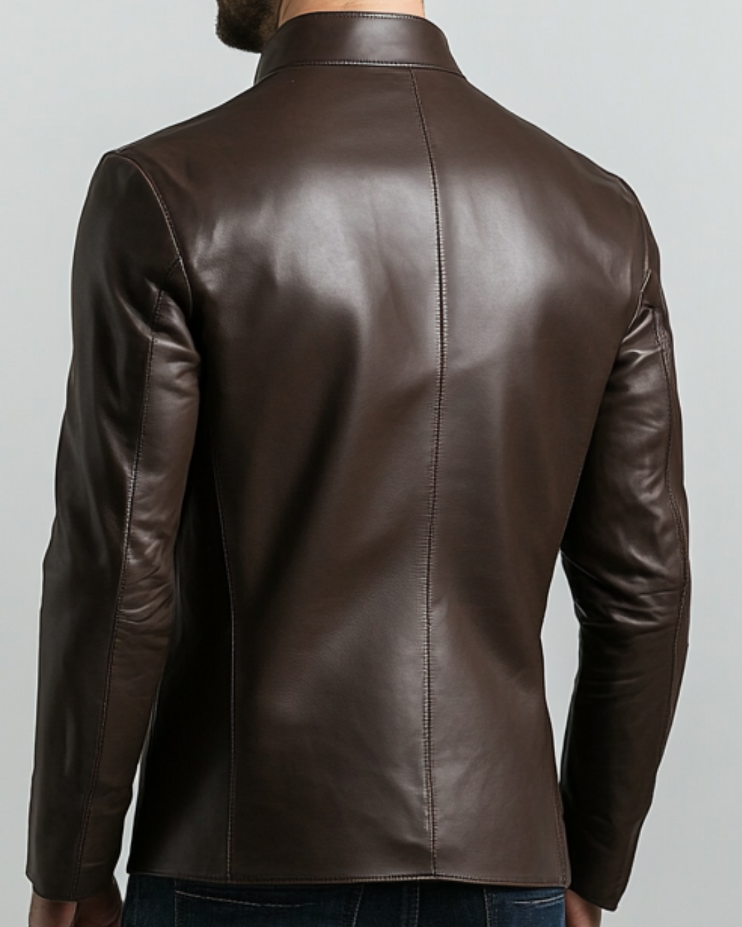 Genuine Brown Leather Jacket for Men