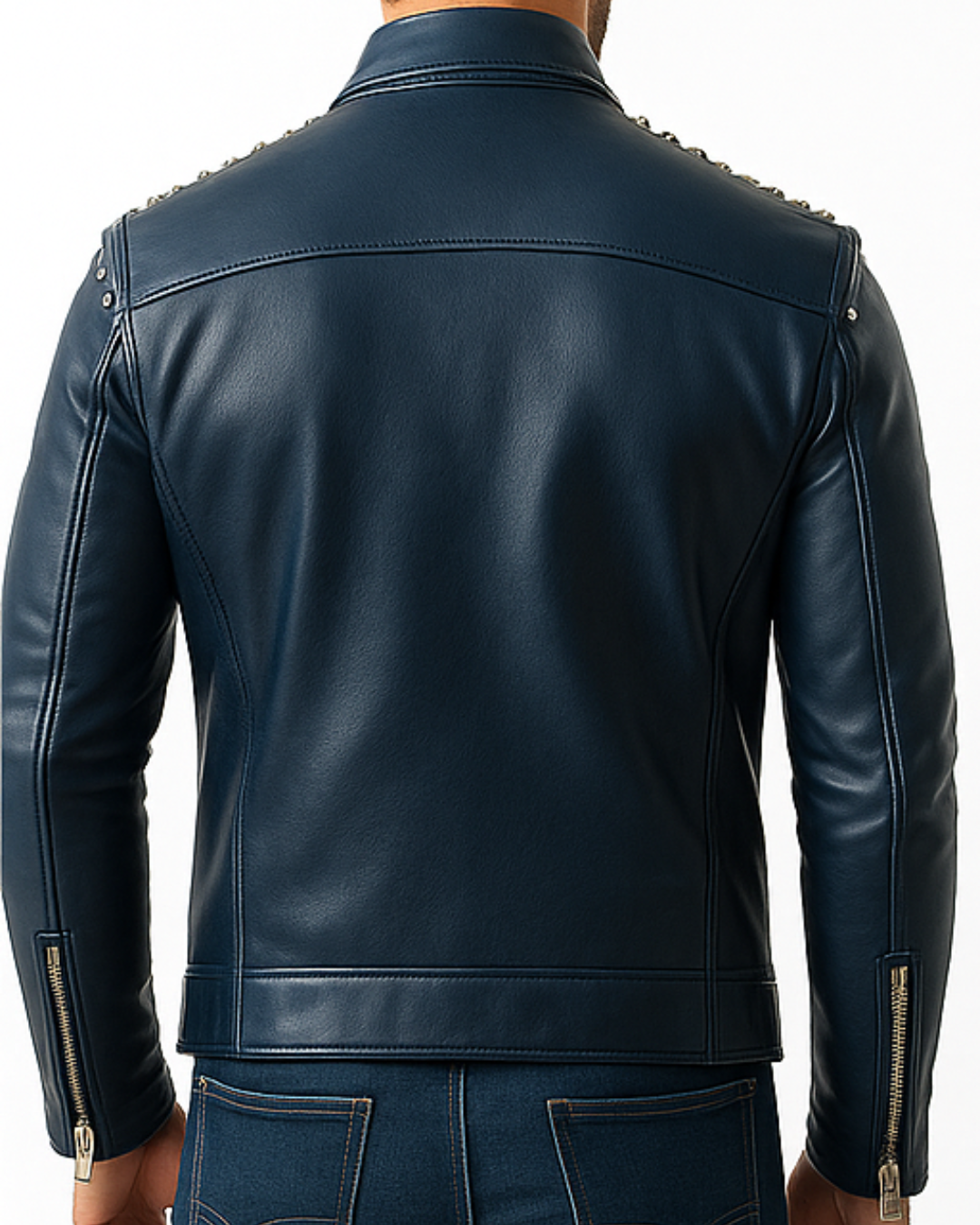 James Blue Leather Jacket