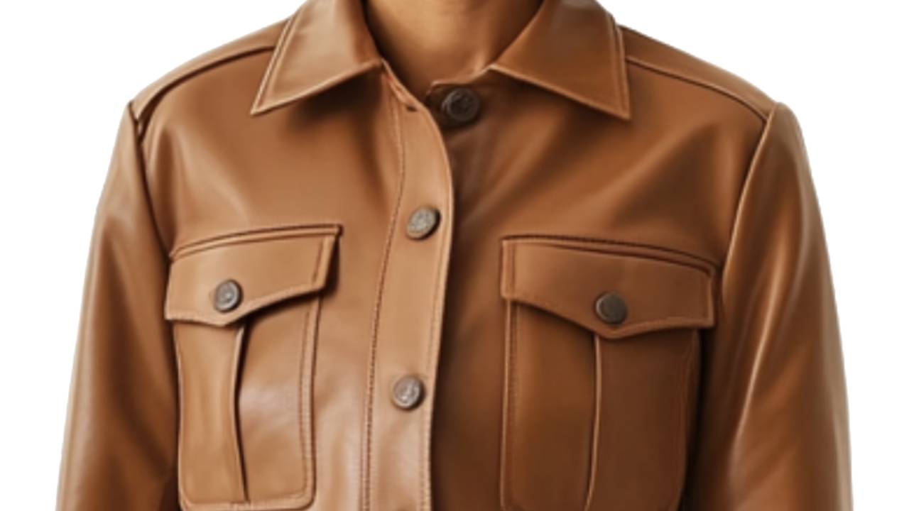 Luis Women Brown Leather Jacket