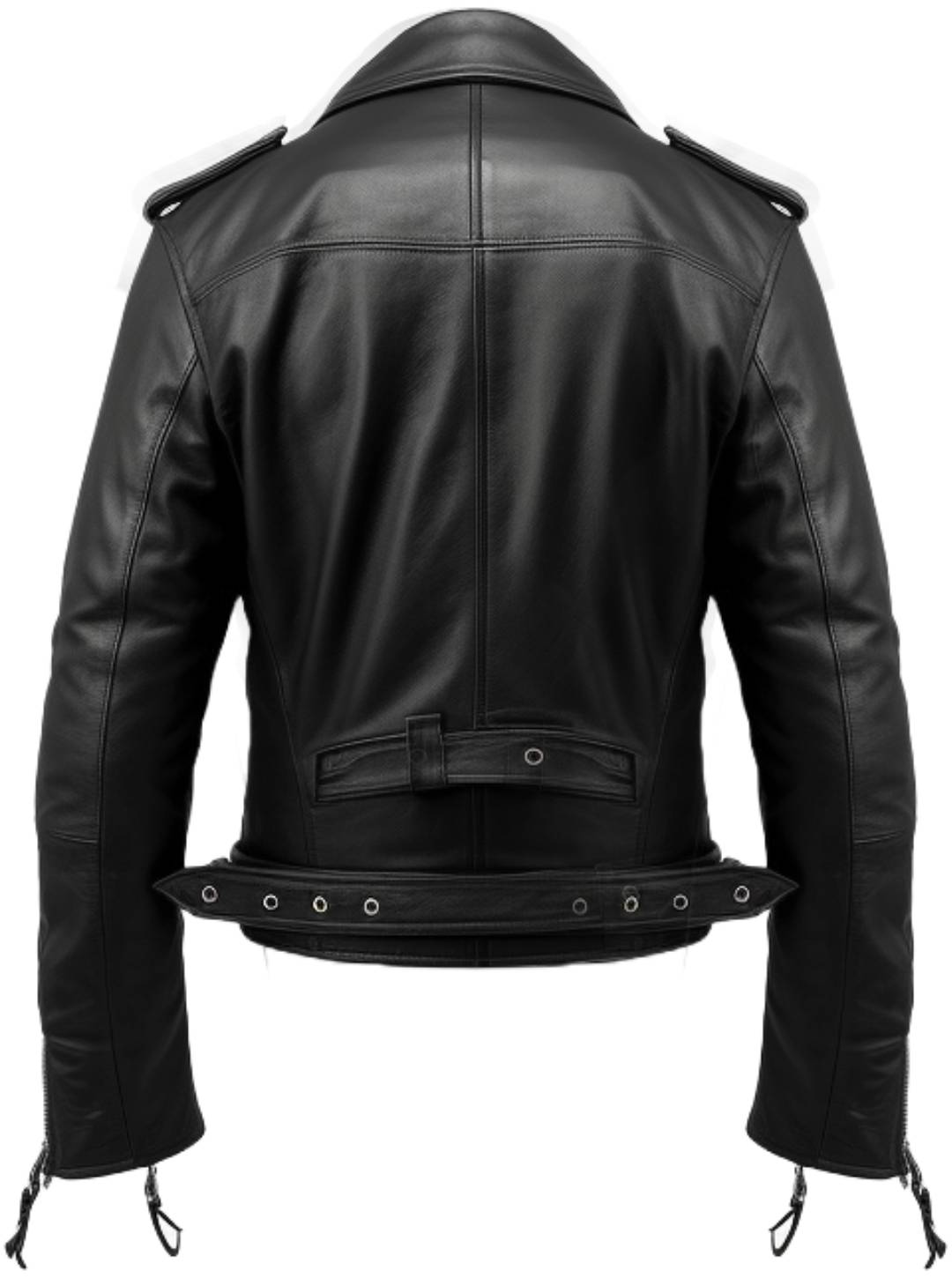 Men Black Biker Leather Jacket