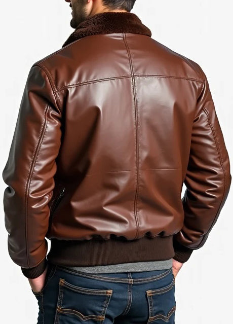 Men Brown A2 Bomber Leather Jacket