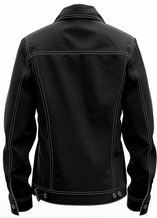 Men Cotton Black Jacket