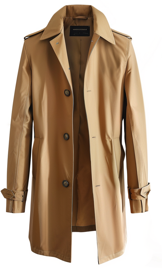 Men Beige Cotton Coat