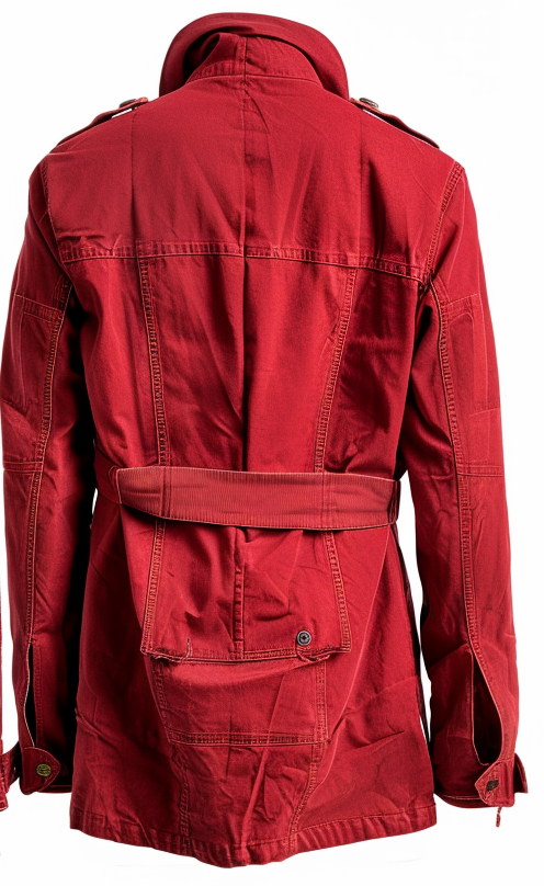 Men Red Cotton Coat