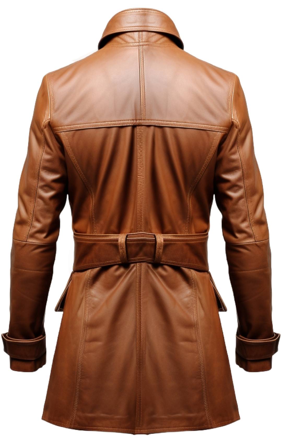 Men Stylish Brown Leather Coat