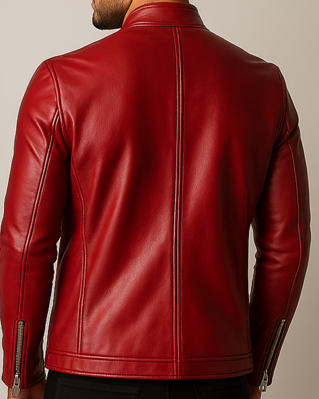 Robin Red Men Leather Jacket