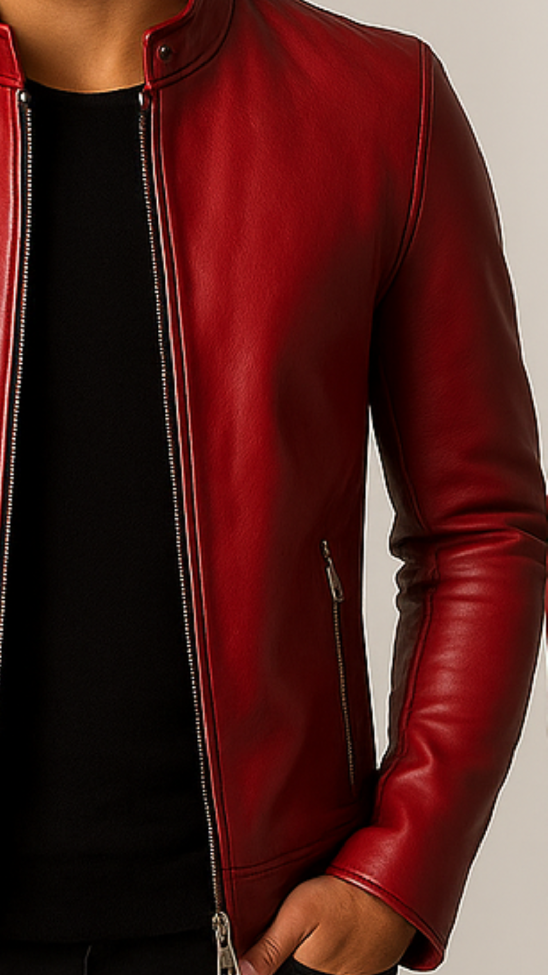 Robin Red Men Leather Jacket