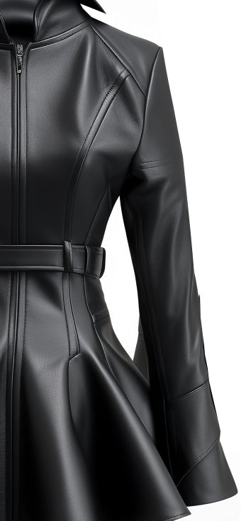 Women Zipper style peplum jacket