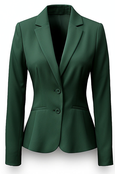 Women Green Cotton Coat