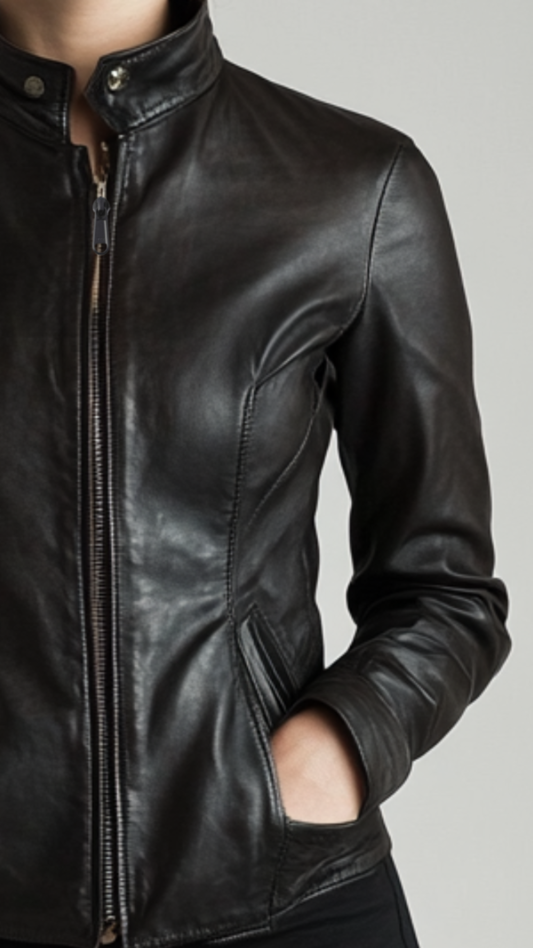Women Sarah Black Leather Jacket