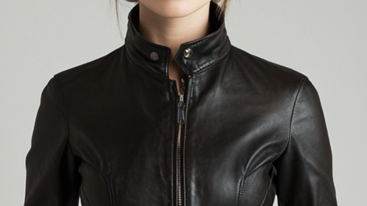 Women Sarah Black Leather Jacket
